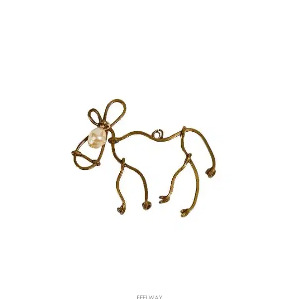 marni metal donkey pendant nacklace