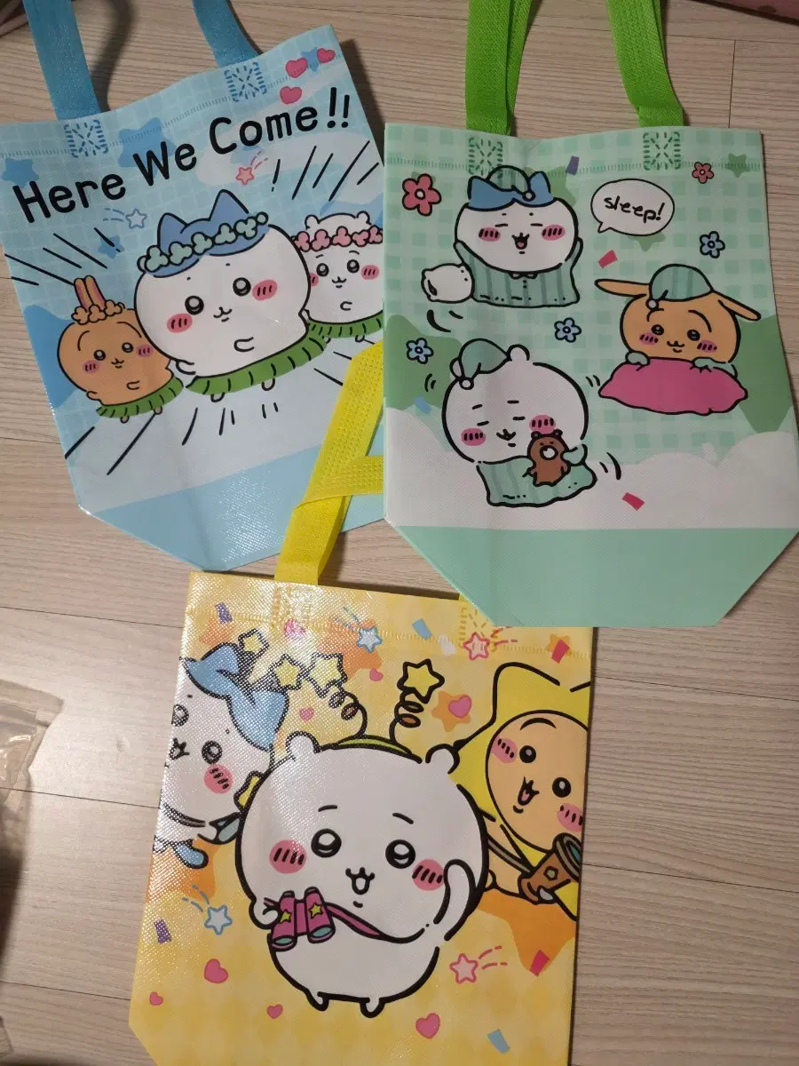 기프트 백 쇼핑백 3종 치이카와 귀여운 캐릭터 토트백