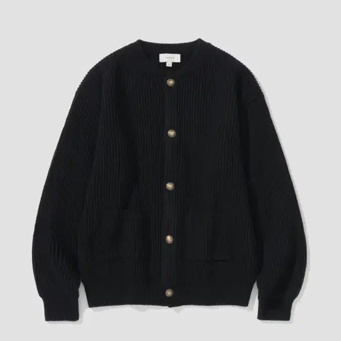 Shirter 셔터 울 라운드넥 가디건 L 다크브라운