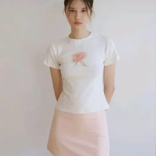 [세트] 리올그 웨이 미니 스커트 코랄 핑크