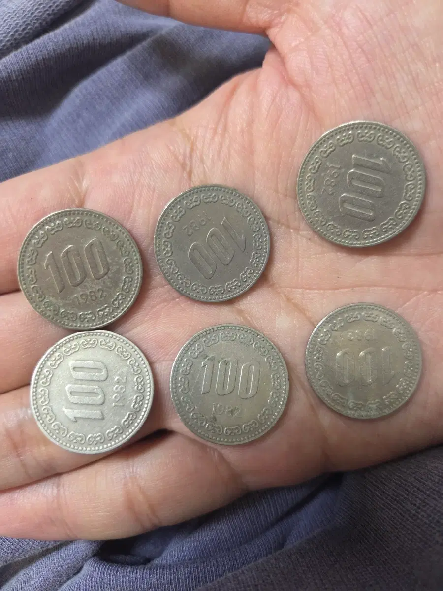 1979년 100원 6개
