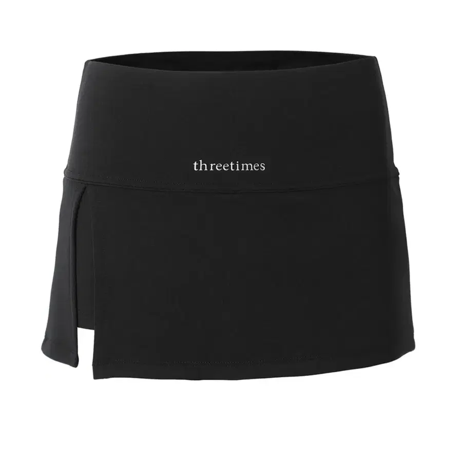 쓰리타임즈 Athletic slit skirt black s