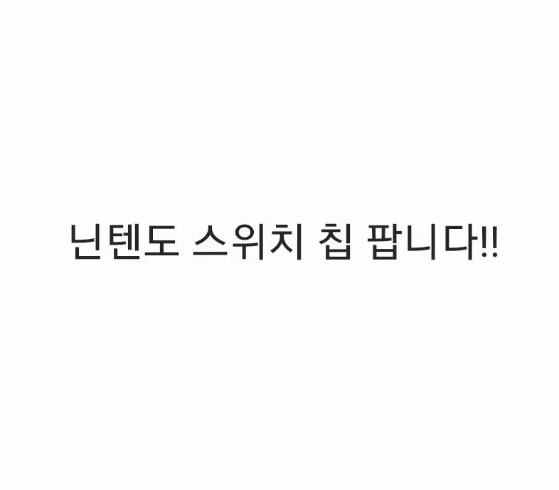 닌텐도 스위치 게임 칩