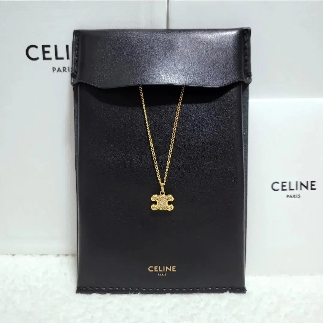 [새상품급/풀구성] 셀린느 트리옹프 라인스톤 목걸이
