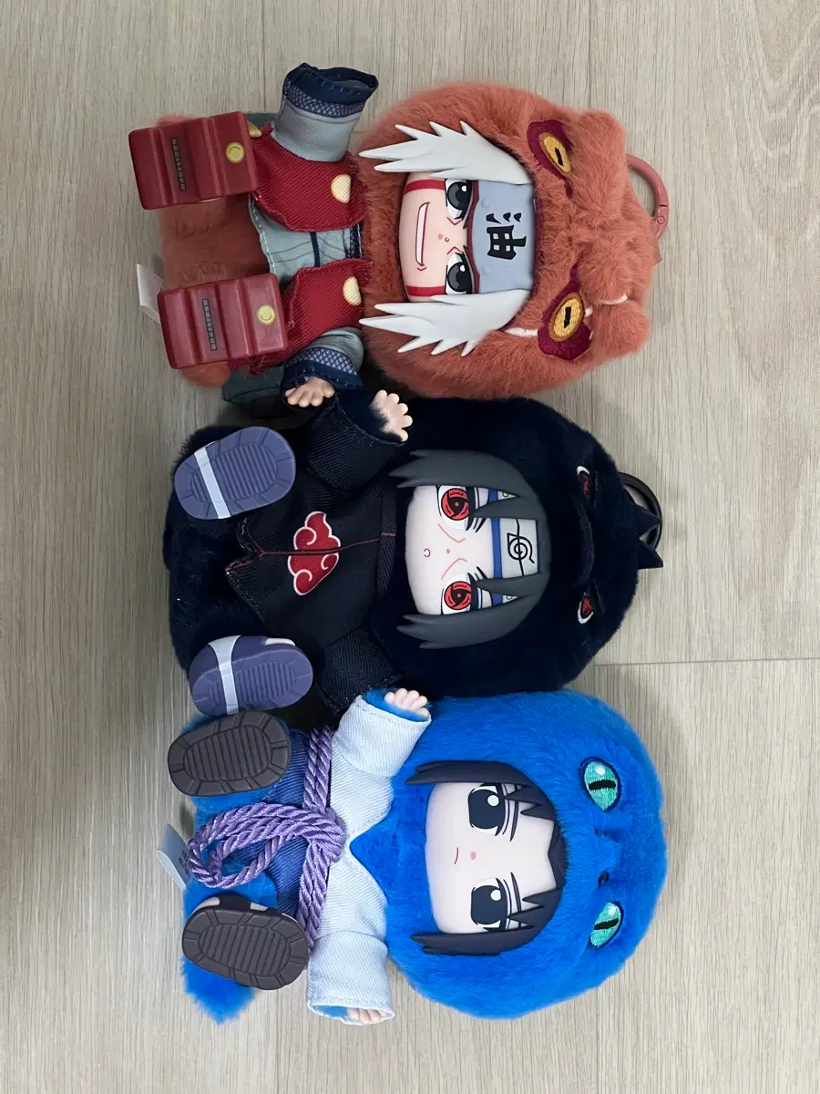 나루토 우치하 이타치/사스케/지라이야 인형 나부부 개봉품