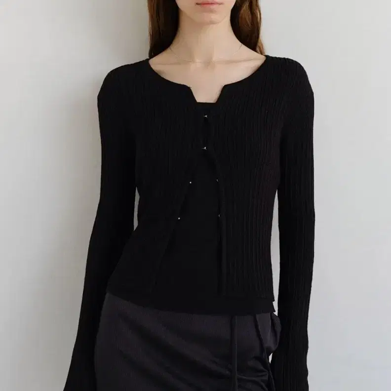 베뉴엣 via cardigan + sleeveless set