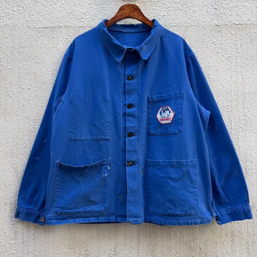 NATURAL FADED ORI OUEST 1970s FRENCH WORK JACKET 프렌치워크자켓