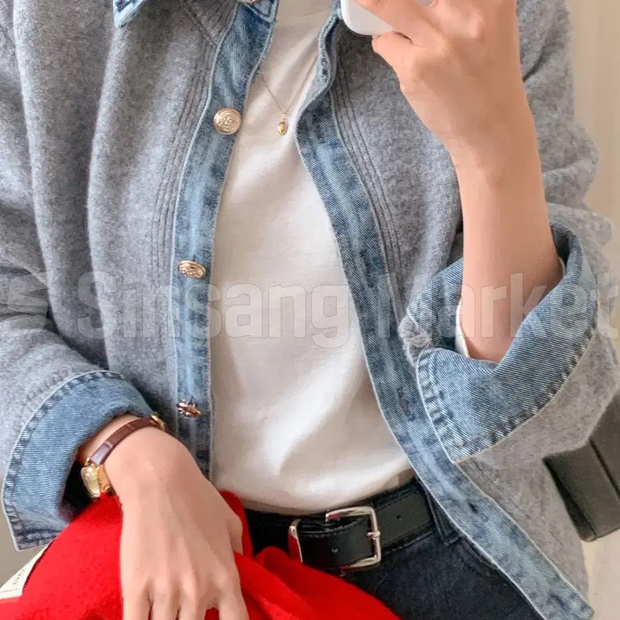 [빠른발송] 청 카라 가디건