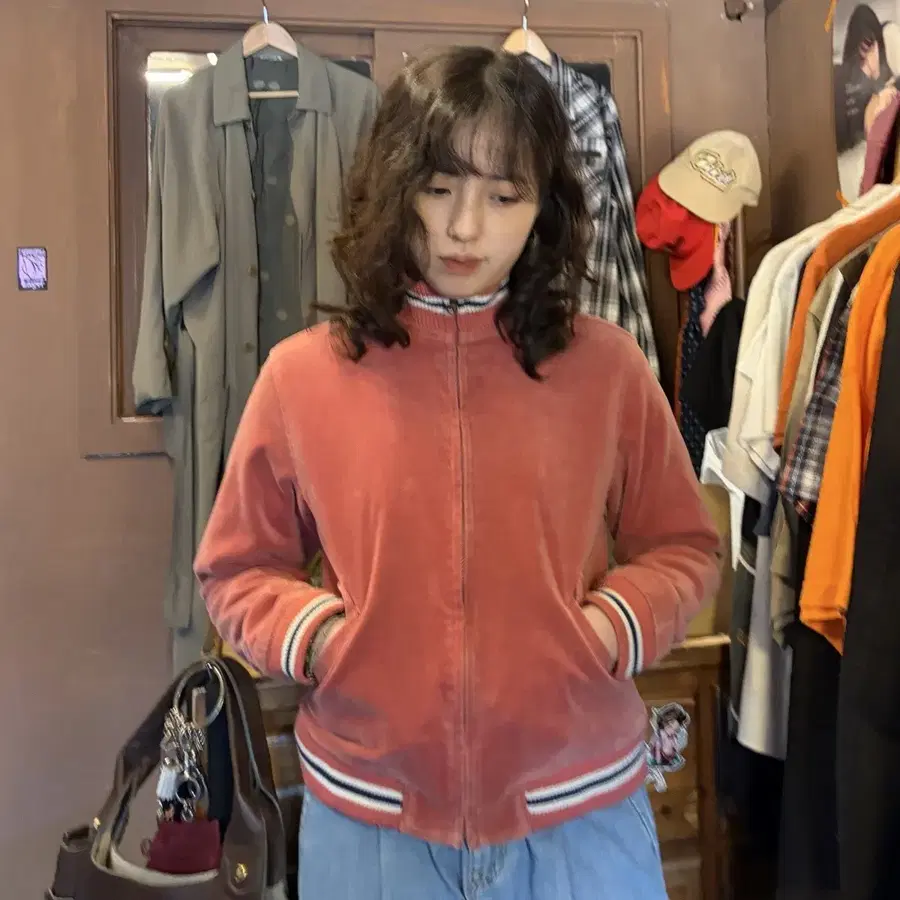 Levis 리바이스 레드탭 핑크 코듀로이 바시티