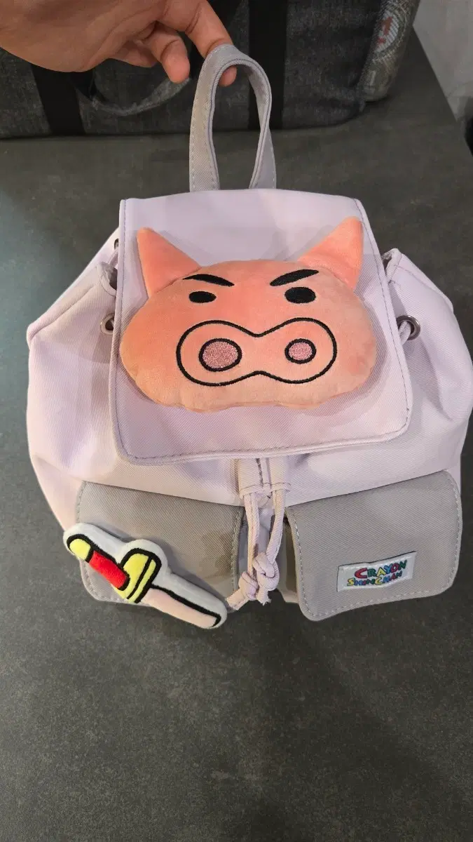 짱구는 못말려 부리부리 백팩 라벤더 미사용
