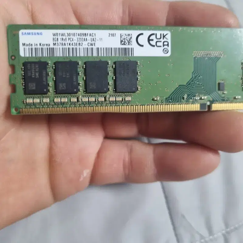 고장 삼성전자 DDR4 PC4-3200AA 8GB 1Rx8 RAM