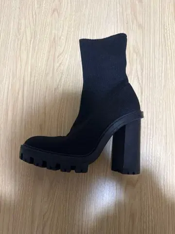 여성용 삭스 부츠 블랙 통굽