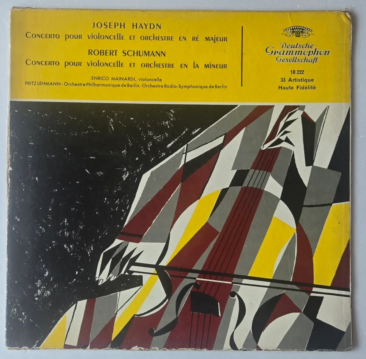 Mainardi - Haydn Schumann 첼로 협주곡 LP ( DGG 프랑스 재킷 + 독일 Big Tulip 알판 )