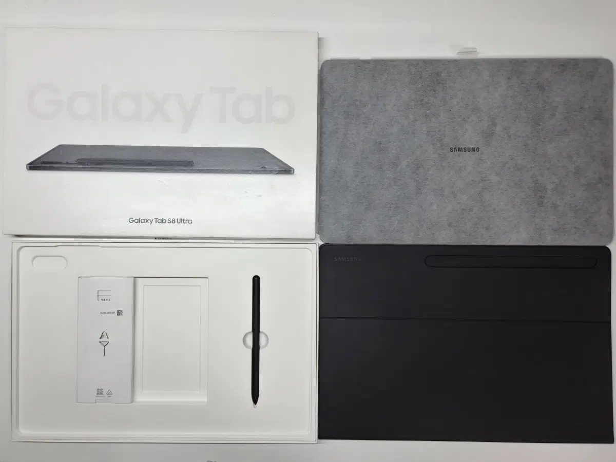 삼성 갤럭시탭 S8 ultra wifi 128gb s펜 포함 풀박스+ 정품북커버