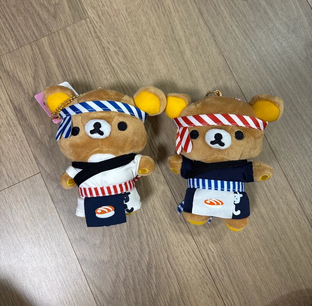 리락쿠마 스시장인 인형 키링