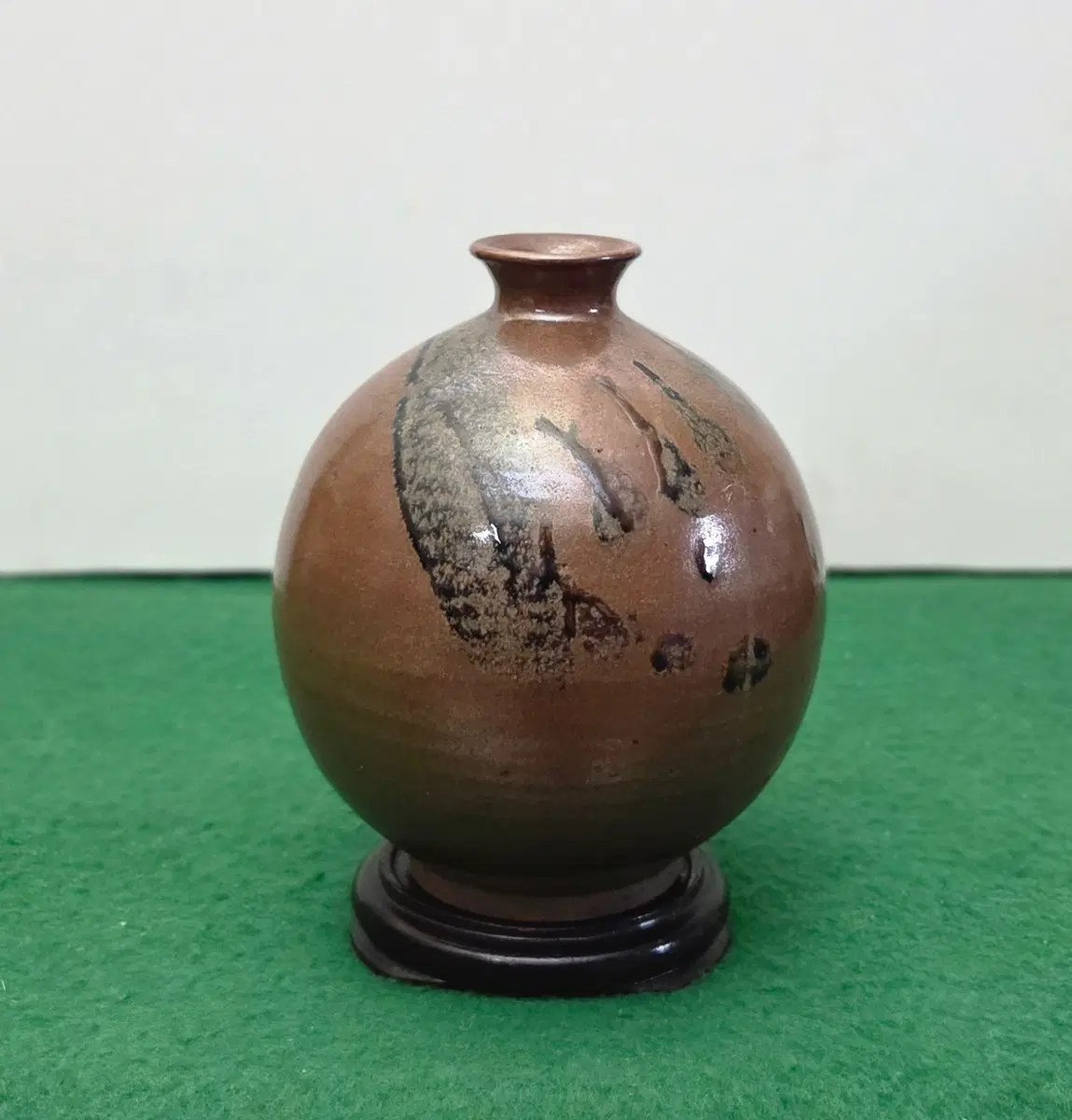 장작 가마 명품 / 장계순 작가 전통 도자기 앵병 (상태 완벽