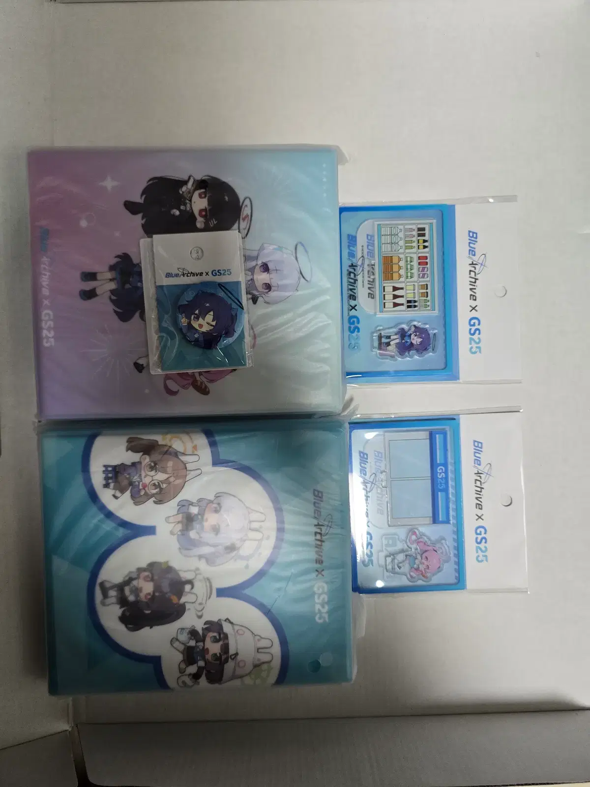 블루아카이브 gs25 콜라보 띠부씰 북 2종