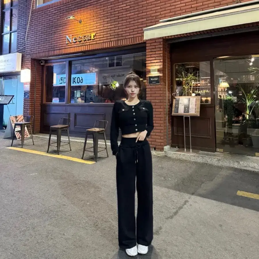 (새상품) 라운드넥 와플 큐빅 포켓 단추 가디건 수입의류