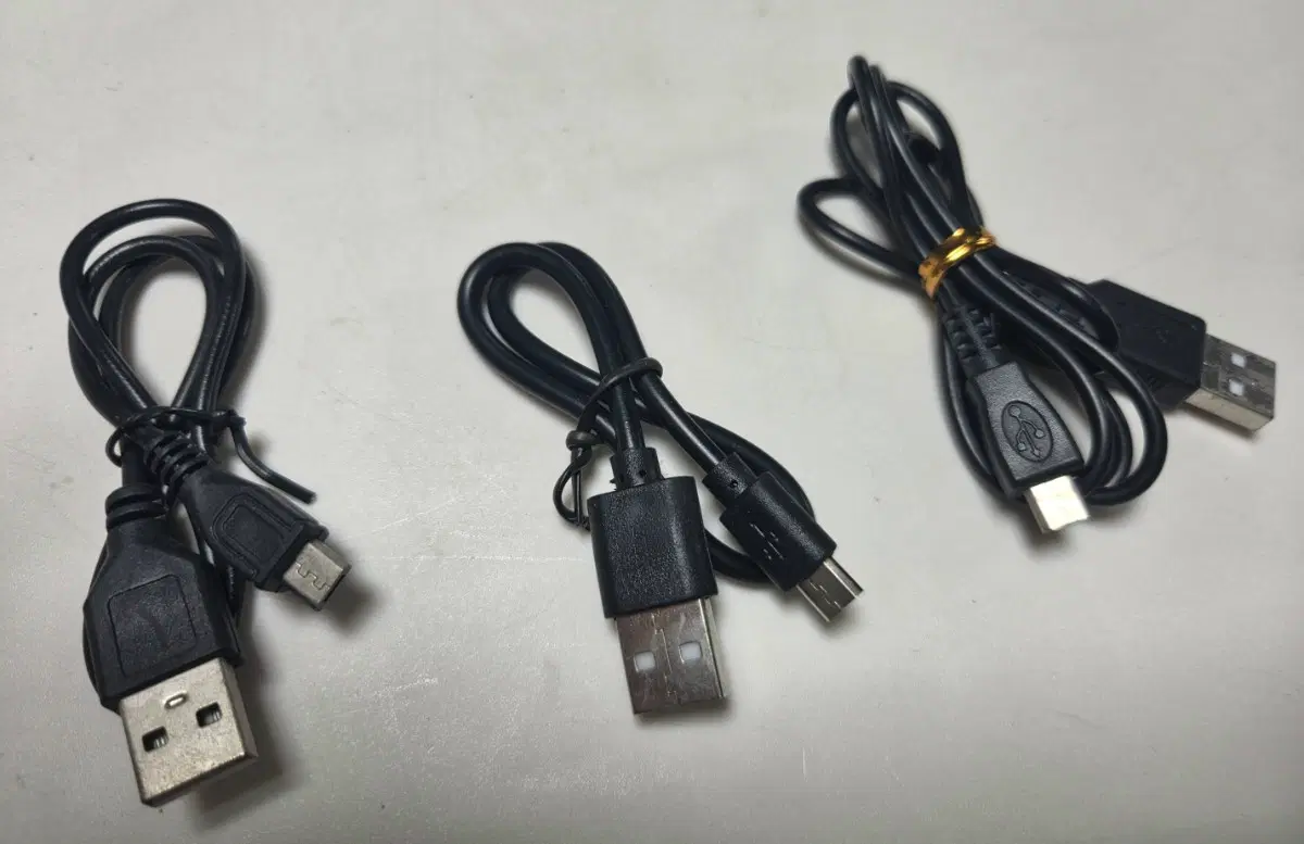 Micro 5핀 충전케이블 블랙 3개 세트 [새상품]