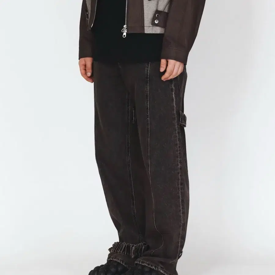 애드오프 MUTATION DENIM 데님 팬츠 바지 브라운 50