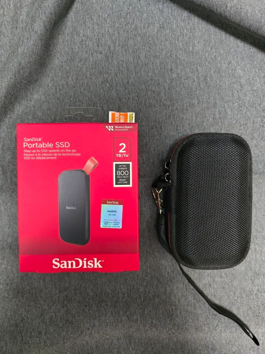 샌디스크 SSD 2TB(새상품) + 파우치