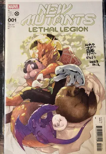 아메리칸 코믹스 후지 나오 사인 포함 New Mutants Lethal Legion