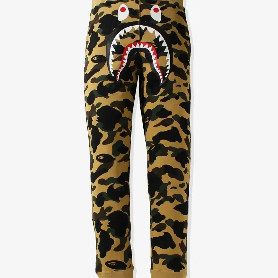 [새상품] 베이프 (BAPE) 퍼스트 카모 샤크 슬림핏 스웨트 팬츠 옐로우 S / M / L / XL / XXL