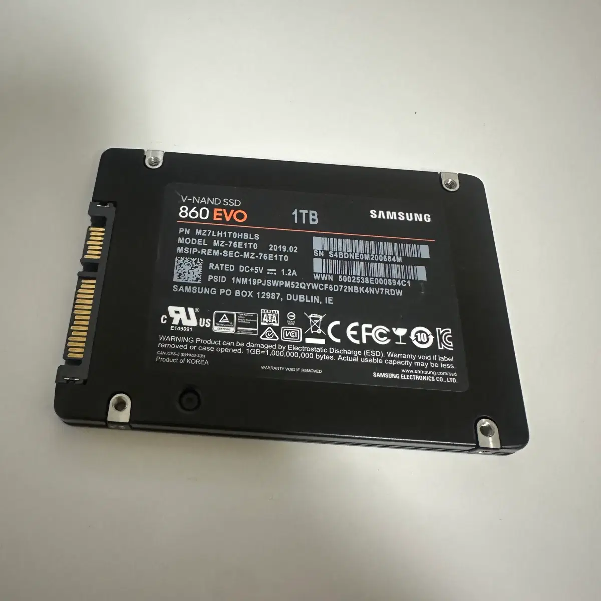 삼성전자 860 EVO SSD 1TB 1테라
