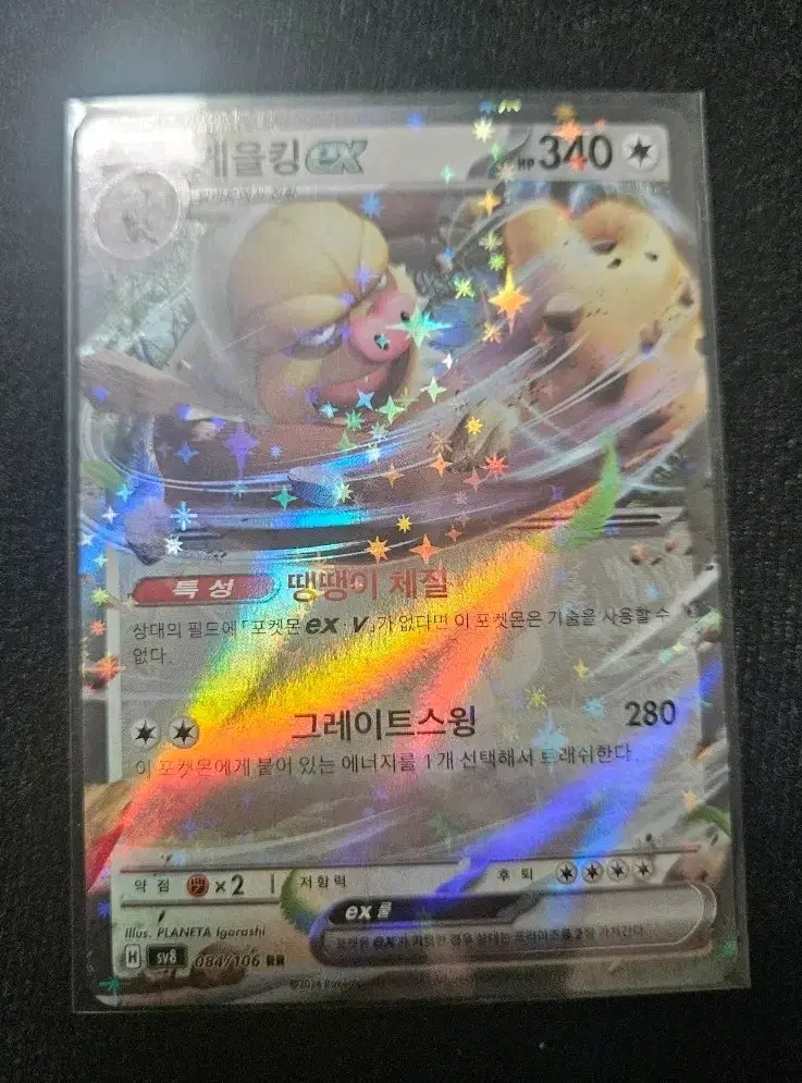 포켓몬카드 게을킹 ex RR 카드