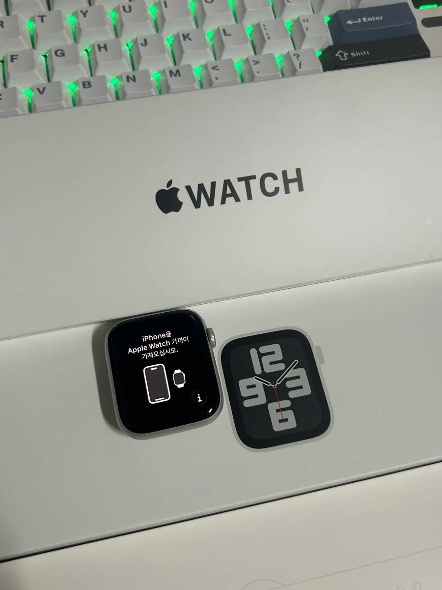 애플워치 se2 44mm 실버 gps 배성79%