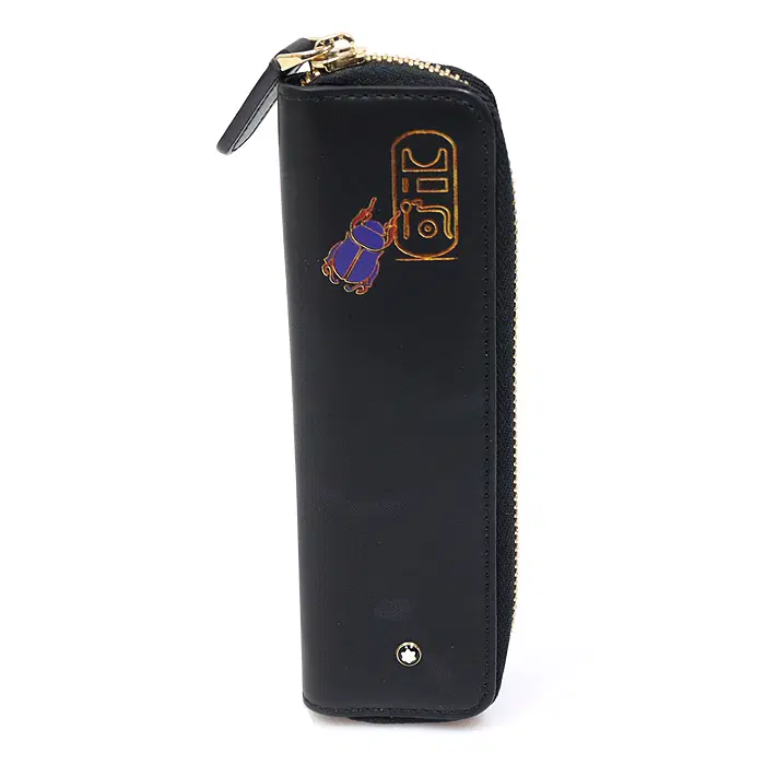 Montblanc(몽블랑) 126271 블랙 카프스킨 Egyptomania 마이스터스튁 1구 펜 파우치 MBD31950MO