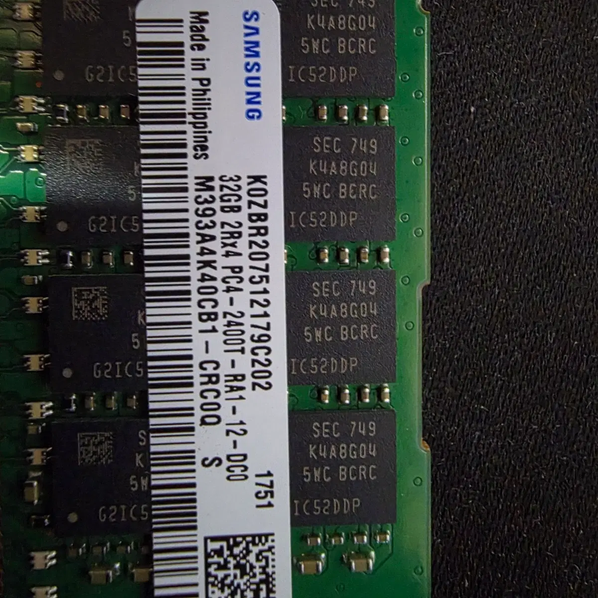 삼성 DDR4 PC4-2400T 32GB 2Rx4 RAM