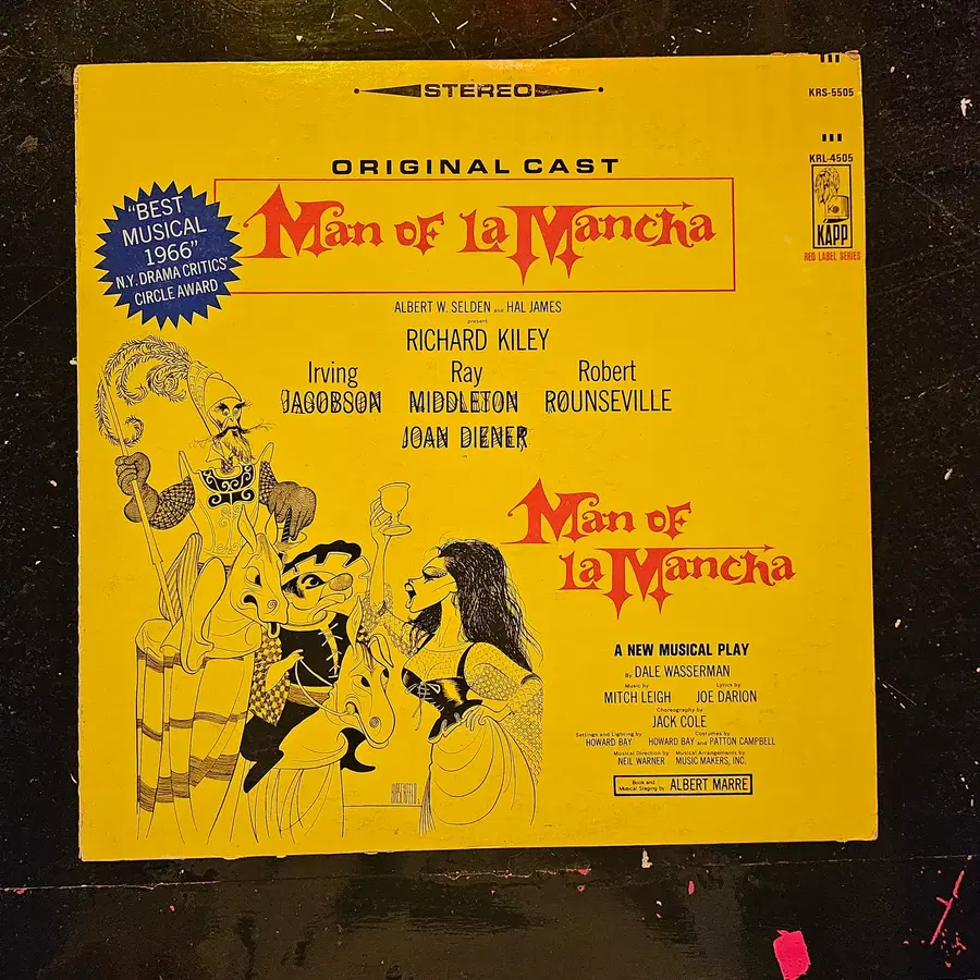 <돈 키호테(Man of La Mancha)>의 역사적인 1965년 브로드웨이 오리지널 캐스트 레코딩 lp