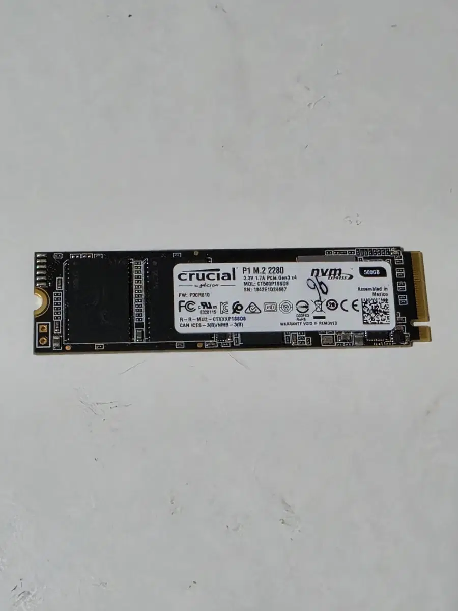 Crucial P1 M.2 2280 500GB NVMe SSD