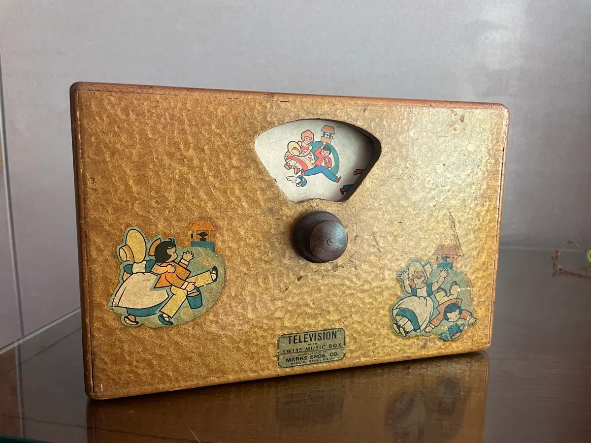 1940 vintage television swiss musicbox 오르골