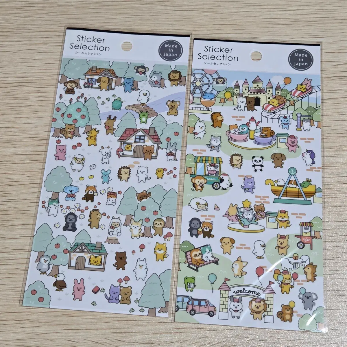 아니마루 동물 스티커 2종 세트