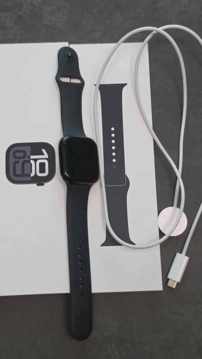 애플워치10 46mm gps 블랙(배터리 100%)
