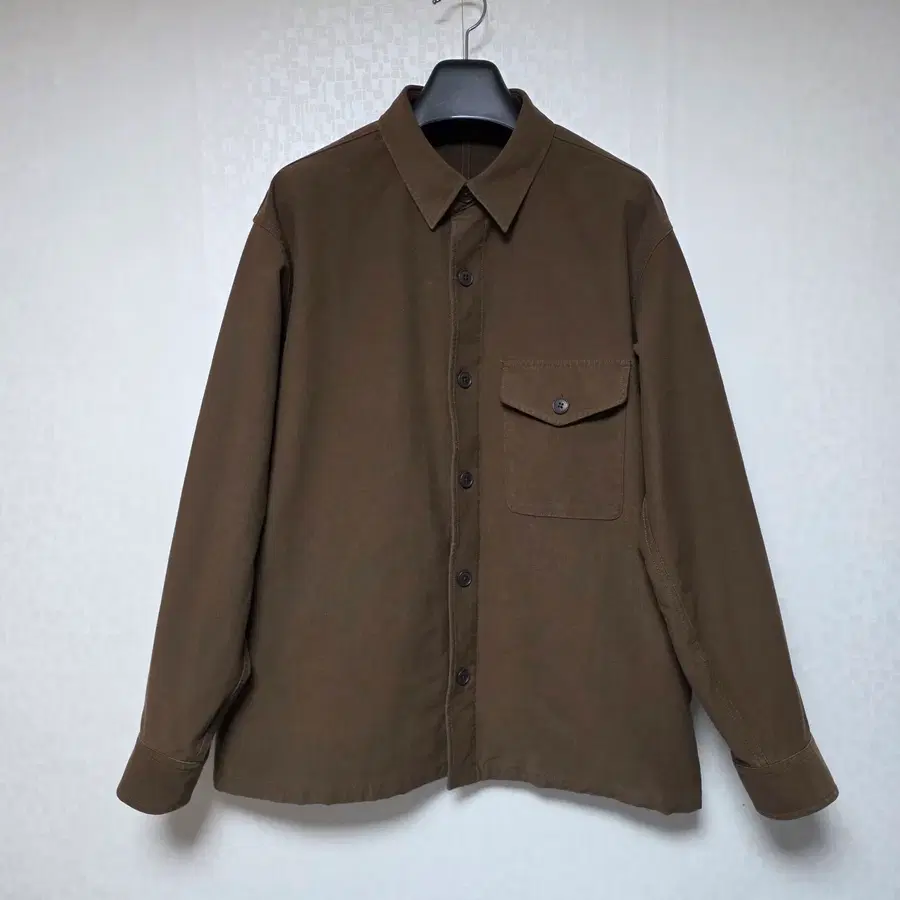 유니클로 오버셔츠 재킷 저지 브라운 XL / 1회 착용 거의 새것
