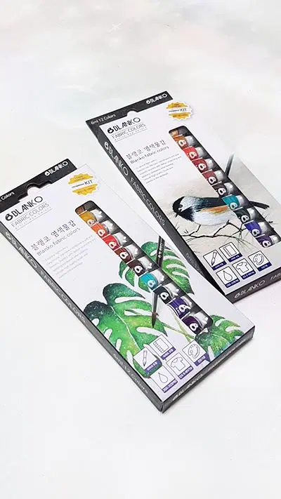 블랭코 패브릭 섬유 염색물감 12색 2세트(일괄)