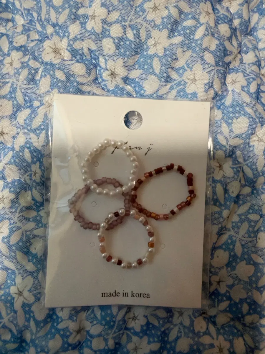 비즈 반지 세트 진주 믹스 컬러 새상품