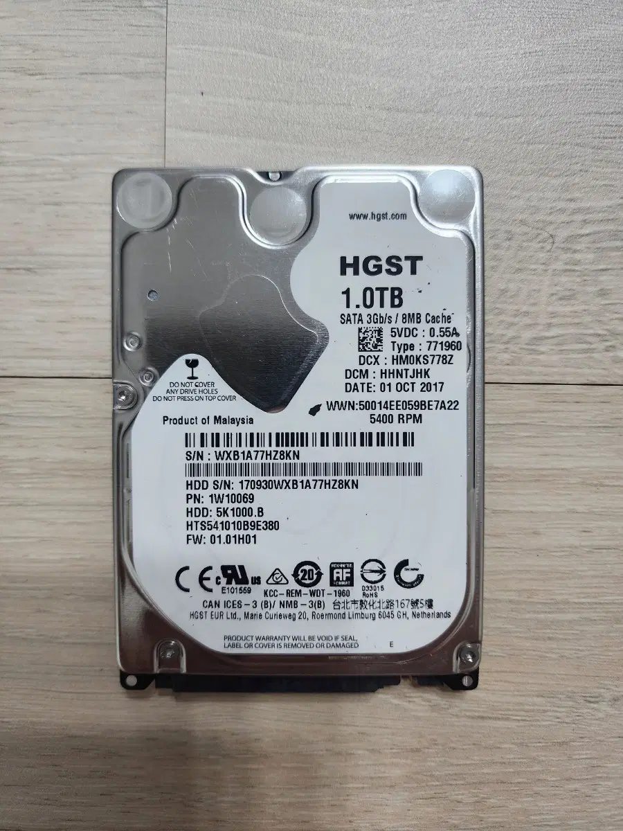 HGST 1TB HDD 5400RPM SATA 3Gb/s