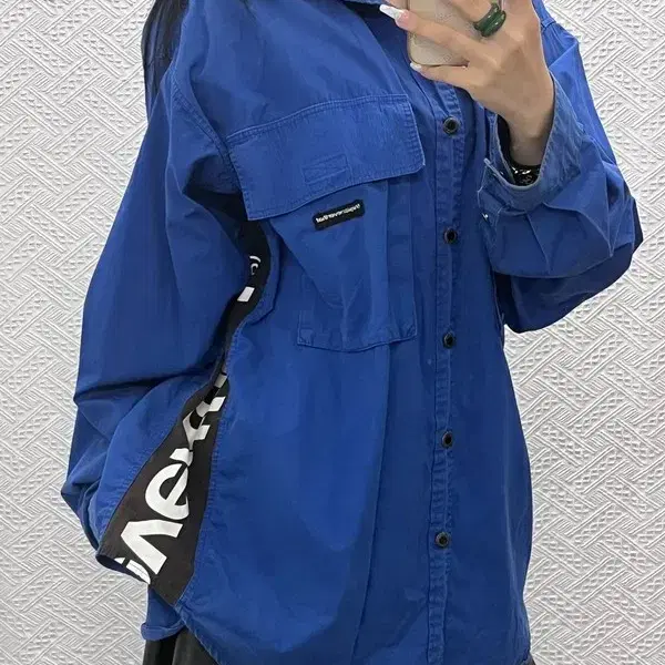 디스이즈네버댓 올드스쿨 스트릿 펑크 사이드 레터링 셔츠 L C15219