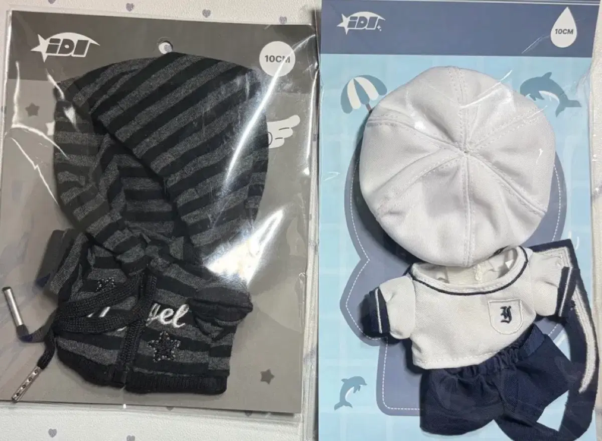 10cm 인형 옷 후드집업, 세일러복