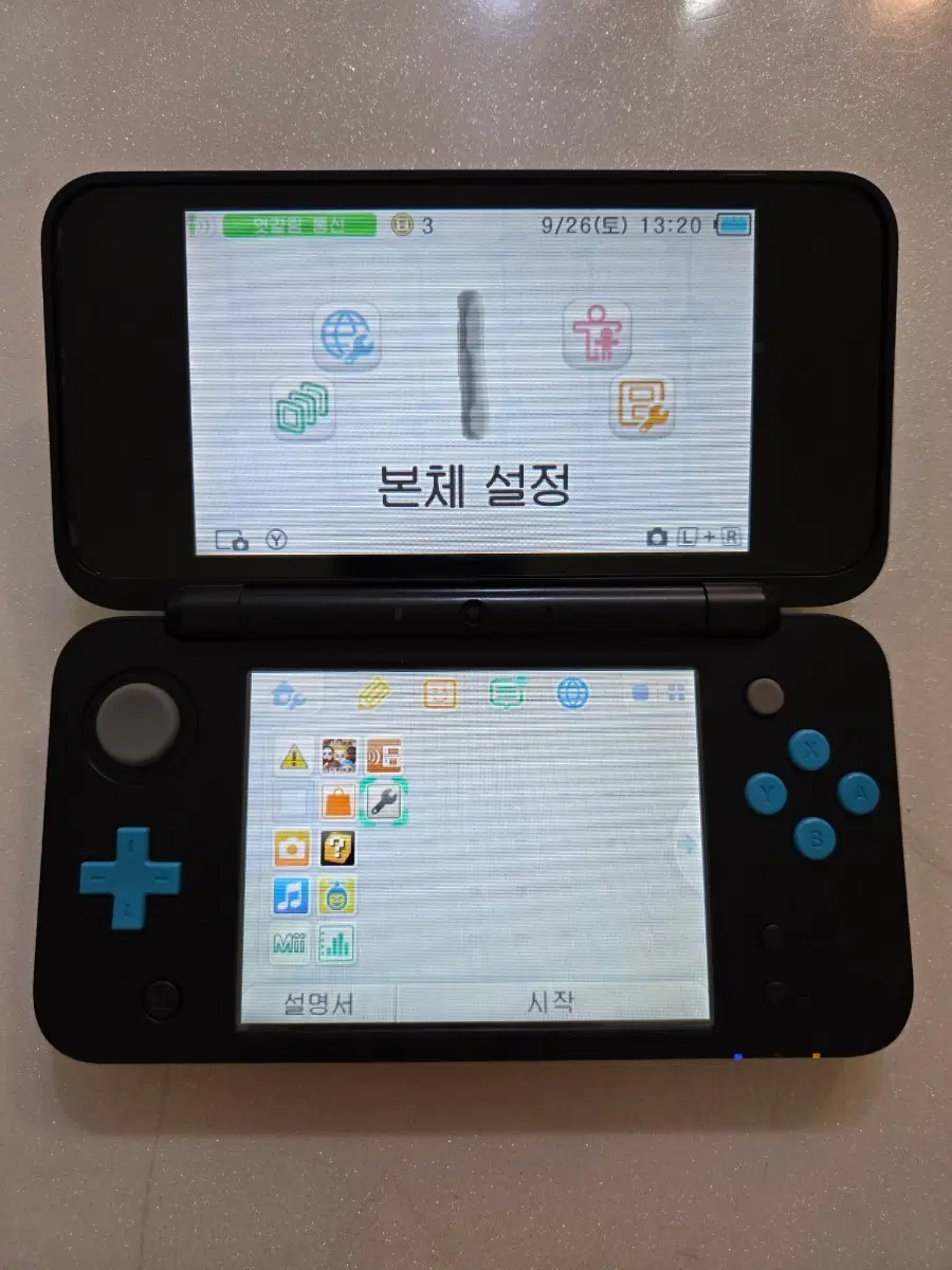 닌텐도 new 2DS XL 뉴투다수 블랙터콰이즈 순정 정발