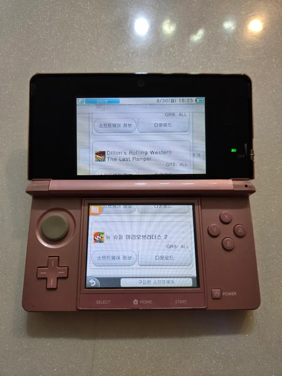 닌텐도 3DS 구작다수 핑크 순정 정발