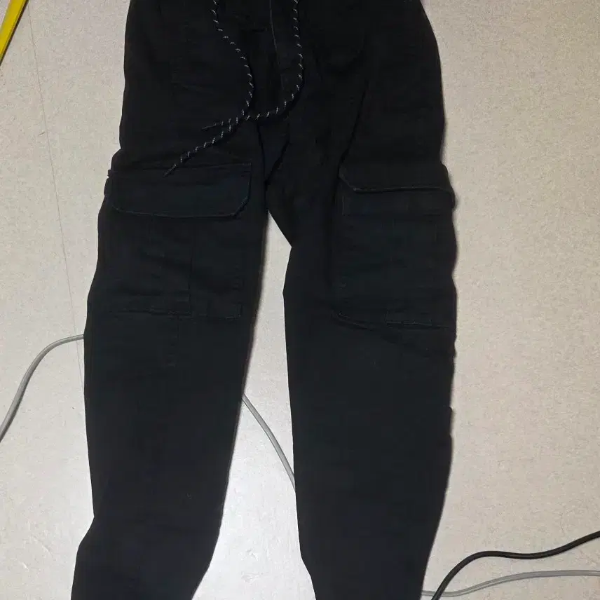 블랙 카고팬츠 S사이즈 남녀공용 조거팬츠