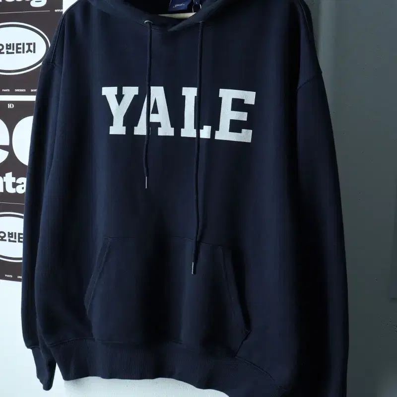 (L-XL) 예일 후드티셔츠 빅로고 네이비 올드스쿨-H40306