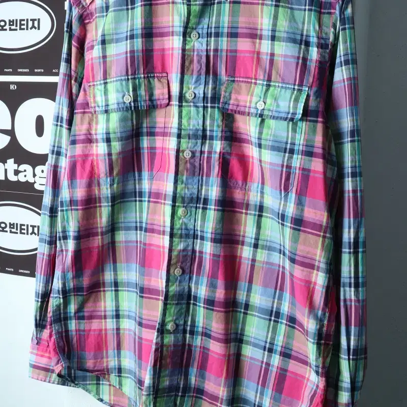(M-XL) 폴로 랄프로렌 셔츠 남방 투포켓 체크 핑크-H40310