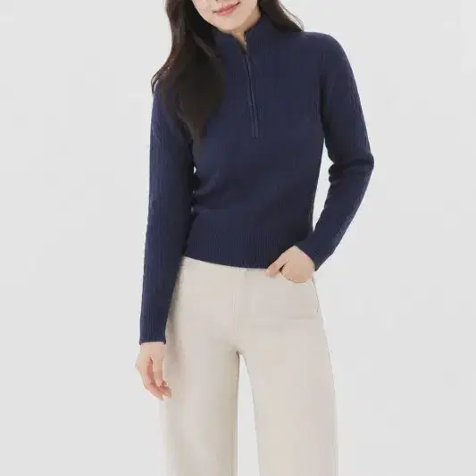 여M/폴로 랄프로렌 하프 집업 오버넥 니트