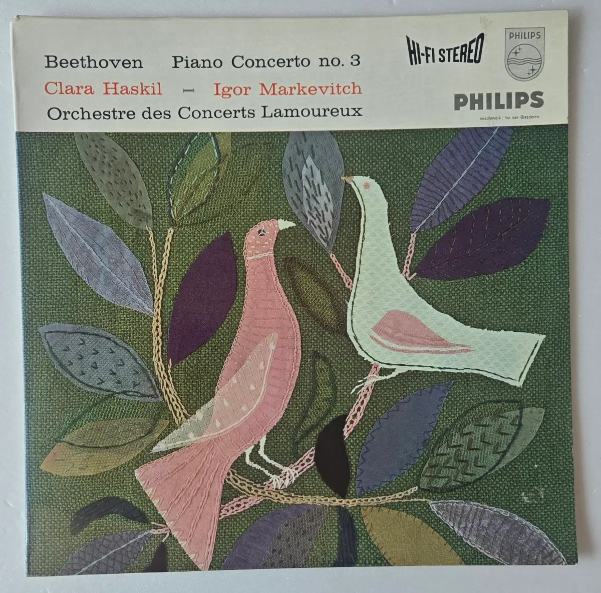 클라라 하스킬 - 베토벤 피아노 협주곡 3번 LP (  PHILIPS Holland HI-FI STEREO ED1 초반 )